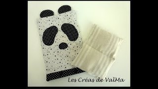 Bouillotte sèche panda  graines de lin  Tuto couture ValMa [upl. by Eisaj629]