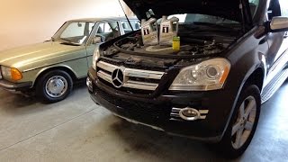 DIY x164 Mercedes GL450 oil change AND assyst OIL service reset [upl. by Christye510]