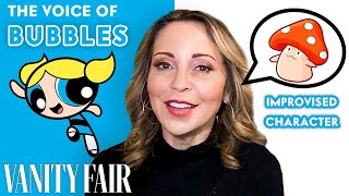 Tara Strong Powerpuff Girls Improvises 10 New Cartoon Voices  Vanity Fair [upl. by Roti]