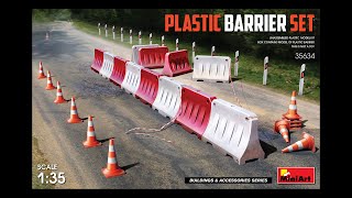 Unboxing 135 scale Miniart Plastic Barrier Set 35634 [upl. by Suirred301]