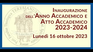 Inaugurazione dellAnno Accademico 20232024 [upl. by Tsiuqram]