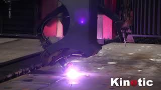 Plasma Cutting amp Bevel Cutting In Action  Kinetic Plasma Cutting Systems [upl. by Deborath]