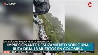 Deslizamiento de tierra en Colombia hay 18 muertos [upl. by Mayhew324]