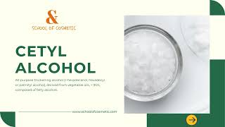 Cetyl Alcohol Base Ingredient of Cosmetic Formulations B1 C1 [upl. by Kano]