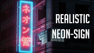 Realistic Neon Signs Tutorial  Cinema 4D [upl. by Audris]