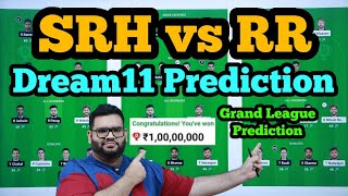 SRH vs RR Dream11 PredictionSRH vs RR Dream11SRH vs RR Dream11 Team [upl. by Bertine669]