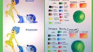 Prismacolor VS Derwent colored pencils [upl. by Yelraf]