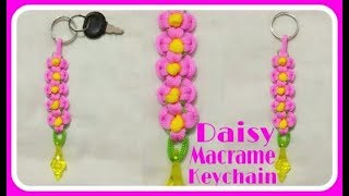 Daisy Flower Key Chain with Easy Tutorial [upl. by Elonore]