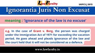 Ignorantia Juris Non Excusat  Legal Maxims  Judiciary  Law Entrance Exam  CLAT  lawfacultyin [upl. by Redford]