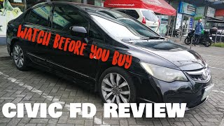 Honda Civic FD 18S Review  WATCH BEFORE BUYING  BUYERS GUIDE [upl. by Lew]