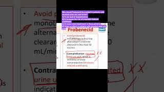 GOUTQuestion10 Probenecid and elevated urine uric acid levels [upl. by Sax]