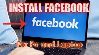 How to install Facebook app in laptop and pc 2024  Download Facebook in PC Windows 1087 updated [upl. by Ardnuahs]