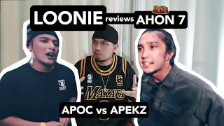 LOONIE  BREAK IT DOWN Rap Battle Review E141  AHON 7 APOC vs APEKZ [upl. by Aikaz]