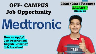 Medtronic Recruitment  Software Engineer  Off Campus IT Jobs Software Engineering Jobs  Freshers [upl. by Anitnauq247]