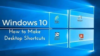 How to Make Desktop Shortcuts  Windows 10 Tutorial [upl. by Leihcar199]