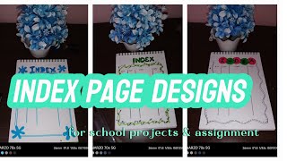 Index Page Decoration  Index Page Design  School Project Index Decoration  Sanchu Arts [upl. by Ayotahs121]