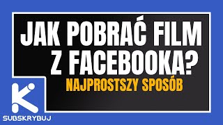 JAK POBRAĆ FILM Z FACEBOOKA NAJPROSTSZY SPOSÓB 2021 👍 [upl. by Bryna]