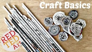 DIY Newspaper Rolls amp Coils  Craft Basics [upl. by Ecidnak]