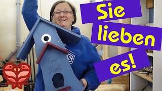 DIYVogelhaus Ein Projekt das Vögel LIEBEN werden Inkl Futterhaus und gratis Bauanleitung [upl. by Ennej]