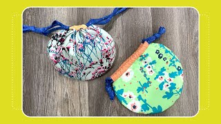 Mini Round Drawstring Pouch Sewing Tutorial [upl. by Shedd719]