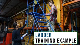 Ladder Training Example  Safety Hazards Oregon OSHA [upl. by Ahsienet738]