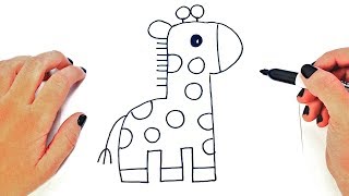 How to draw a Giraffe Step by Step  Easy drawings [upl. by Oab]