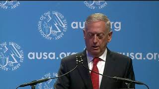 Mattis Speaks at AUSA Annual Meeting [upl. by Ycnay]