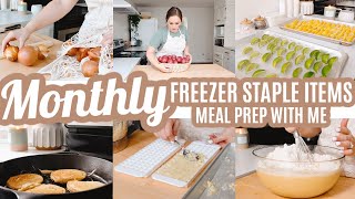 EASY MONTHLY FREEZER MEAL PREP RECIPES COOK WITH ME LARGE FAMILY MEALS WHATS FOR DINNER [upl. by Htabmas]