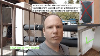 Wärmepumpe mit Heizkörper und ohne Pufferspeicher 10 DIY Einbau der Panasonic Jeisha [upl. by Berey171]