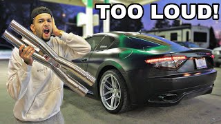 STRAIGHT PIPING A MASERATI GRANTURISMO TOO LOUD [upl. by Roye]