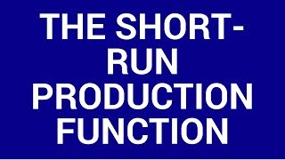 The short run production function [upl. by Nehepts]