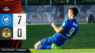 FC RFS 70 UE SANTA COLOMA  HIGHLIGHTS  LABĀKIE MOMENTI  UEFA EUROPA LEAGUE [upl. by Lad]