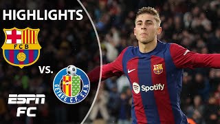 Barcelona vs Getafe  LALIGA Highlights  ESPN FC [upl. by Neumeyer]