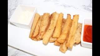 COMMENT FAIRE DES FRITES de MANIOC HOW TO MAKE YUCA FRIES HOW TO MAKE CASSAVA FRIES [upl. by Dub]