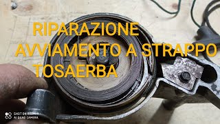 riparazione avviamento a strappo tosaerba rasaerba [upl. by Iveksarap]