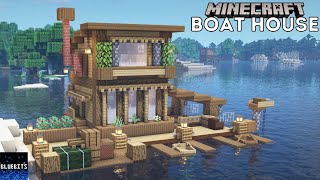 Minecraft Tutorial  How to Build a Boat House 23 [upl. by Ferri]