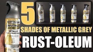 RustOleum Review Five Metallic Grey Spray Paints Comparison [upl. by Phineas688]