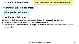 EP 8 fiscalisé impôts sur les sociétés charge non déductible 12 35 [upl. by Otreblaug]