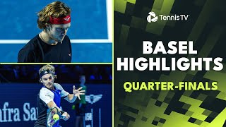 Rublev Plays Shelton Tsitsipas vs Fils amp More  Basel 2024 QuarterFinals Highlights [upl. by Harbour]