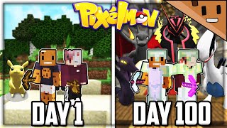 We Spent 100 Days in Minecraft PIXELMON Heres What Happened Duo Minecraft [upl. by Michi486]