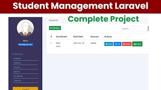 Student Management Project using Laravel 10 [upl. by Atirihs]