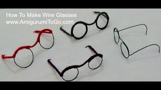 How To Make Wire Glasses For Dolls [upl. by Ymmot121]