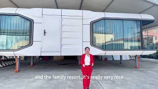 New product prefab capsule house best for resort hotel [upl. by Ahsilra]