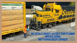 Local Switching HO Scale Model Railroad BNSF Layout [upl. by Oinotla]