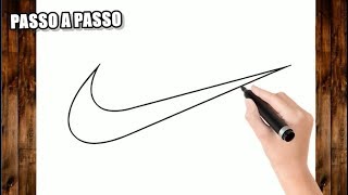 COMO DESENHAR O SIMBOLO DA NIKE [upl. by Sukcirdor]