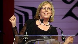 Elizabeth May Press Gallery speech WARNING GRAPHIC LANGUAGE [upl. by Freemon673]