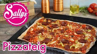 Knusprige Pizza mal anders  Pizza aus Vollkornmehl  Sallys Welt [upl. by Lemmuela]