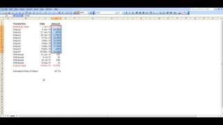 XIRR Annualized Return Formula on Excel [upl. by Cleary657]