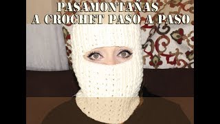 PASAMONTAÑAS A CROCHET PASO A PASO [upl. by Ahsatak930]