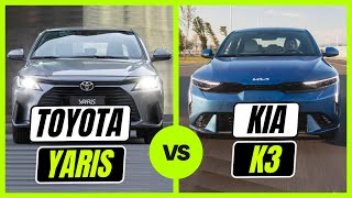 Kia K3 vs Toyota YARIS  ¿En cuál DEBES GASTAR [upl. by Ynohtnael]